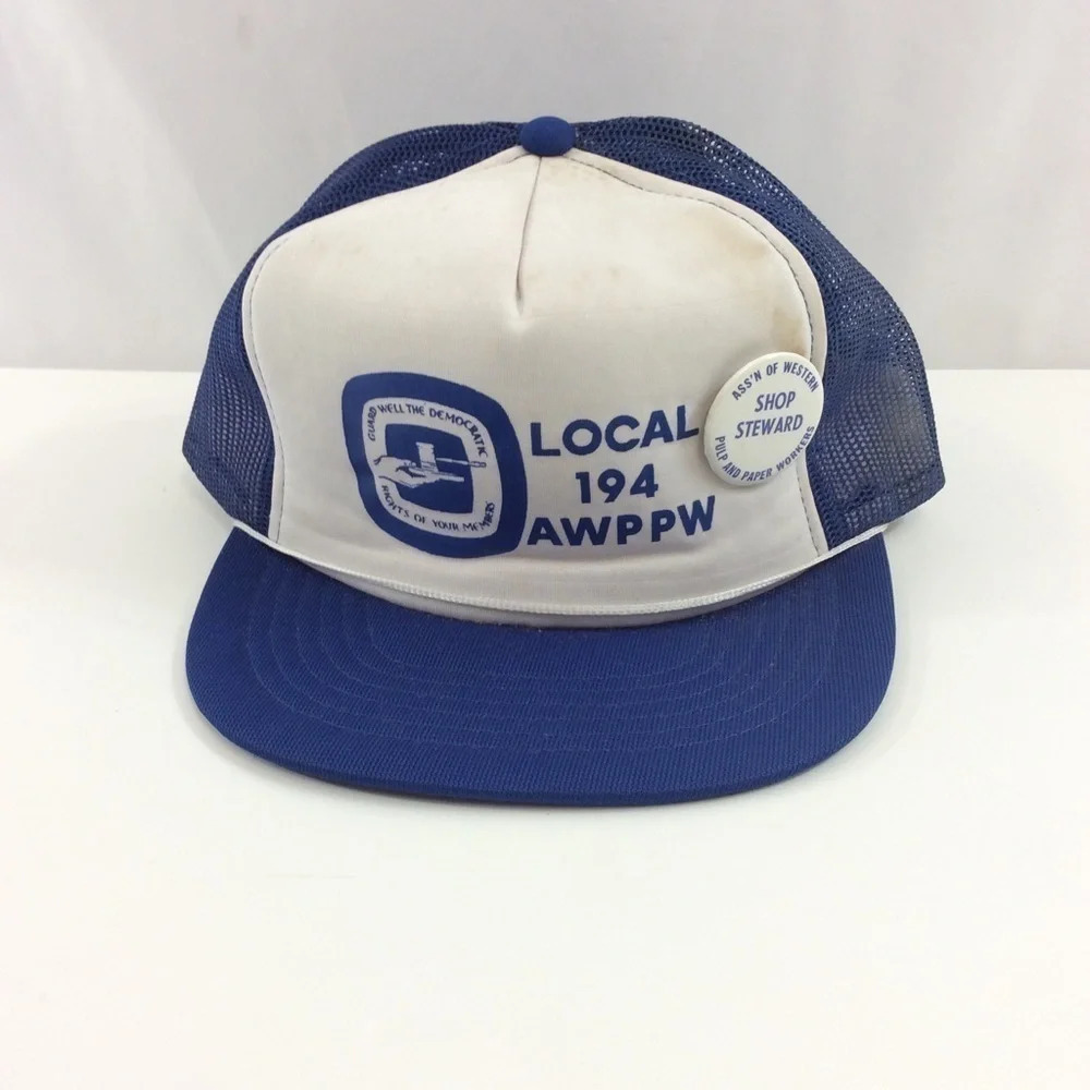 Local 194 AWPPW SnapBack Mesh Hat W/ Pin  Association of Western Pulp and Paper